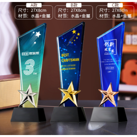 UV彩印/雷雕水晶獎座